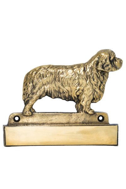 Art - Dog Placă de ușă din alamă Art-Dog Clumber Spaniel cu gravură inclusă