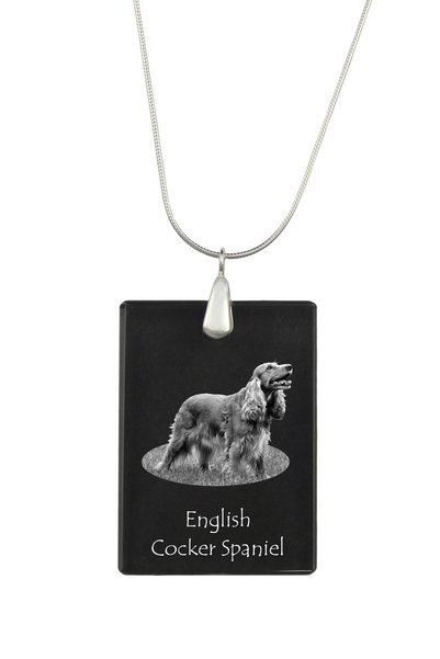 Art - Dog Colier cu pandantiv de cristal Art-Dog pe lanț placat cu argint, Co...