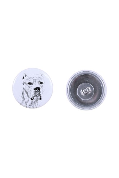 Art - Dog Cercei rotunzi Art-Dog Dogo Argentino cu imagine de câine - Metal a...