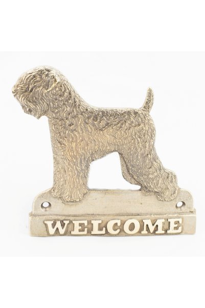 Art - Dog Placă de ușă din alamă Art-Dog Black Russian Terrier 'Bun venit'