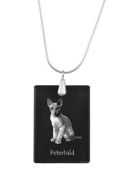 Art - Dog Colier cu pandantiv de cristal Art-Dog pe lanț placat cu argint, Pe...