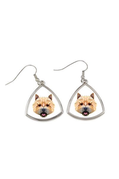Art - Dog Cercei Art-Dog Norwich Terrier cu portret geometric de câine - Biju...