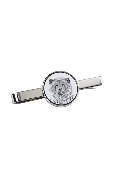 Art - Dog Art-Dog Agrafă de cravată Chow Chow cu imprimeu de câine - Metal re...