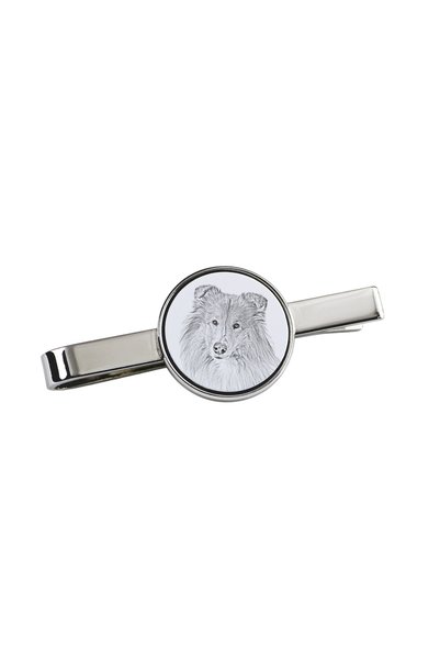 Art - Dog Art-Dog Agrafă de cravată Rough Collie cu imprimeu de câine - Metal...