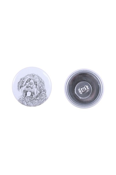 Art - Dog Cercei rotunzi Art-Dog cu Otterhound și imagine de câine - Metal ac...