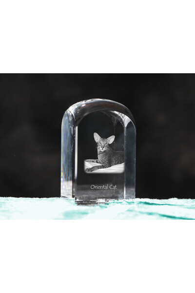 Art - Dog Prespapier de cristal Art-Dog Oriental Shorthair cu gravură de pisi...