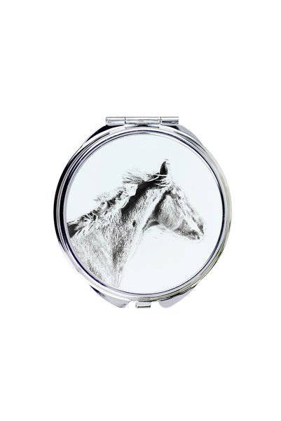 Art - Dog Art-Dog Oglindă de buzunar Thoroughbred cu imprimeu de cal - Oglind...