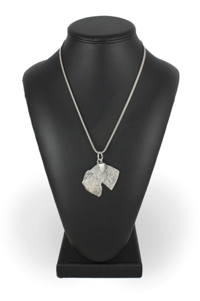 Art - Dog Colier Art-Dog Schnauzer placat cu argint - Pandantiv cap de câine ...