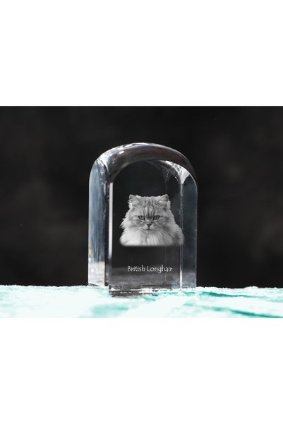 Art - Dog Prespapier de cristal Art-Dog British Longhair cu gravură de pisică...