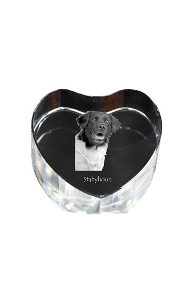 Art - Dog Prespapier Inimă de Cristal Art-Dog Stabyhoun cu Gravură Câine - Cr...