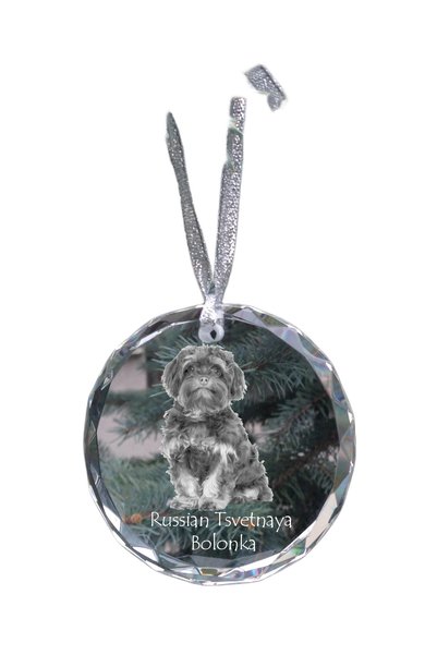 Art - Dog Medalion de Crăciun din cristal Art-Dog, Bolonka rusă Tsvetnaya, cu...
