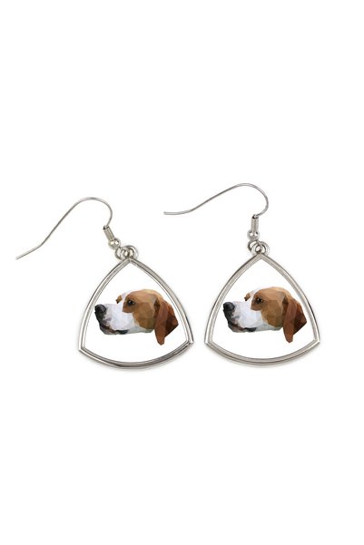 Art - Dog Cercei Art-Dog English Pointer cu portret geometric de câine - Biju...