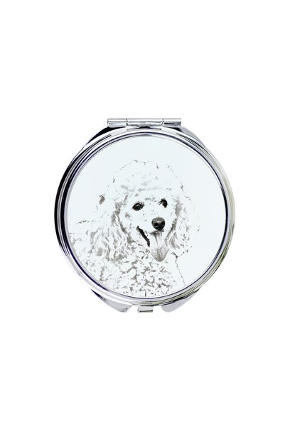 Art - Dog Art-Dog Oglindă de buzunar cu model de câine - Oglindă dublă cu înc...