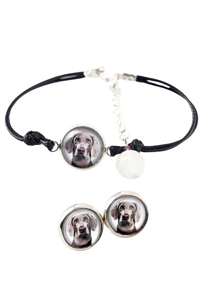 Art - Dog Set de brățară și cercei Art-Dog Weimaraner cu fotografie de câine