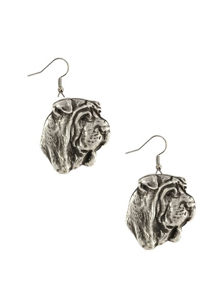 Art - Dog Art-Dog Cercei lungi argintați cu Shar Pei - Hipoalergenici, Cutie ...