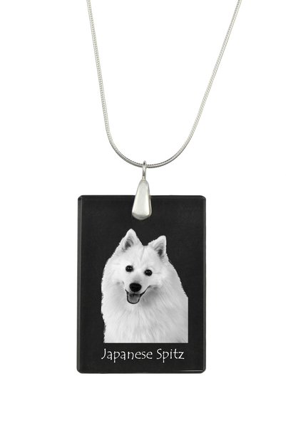 Art - Dog Colier cu pandantiv de cristal Art-Dog pe lanț placat cu argint, Sp...