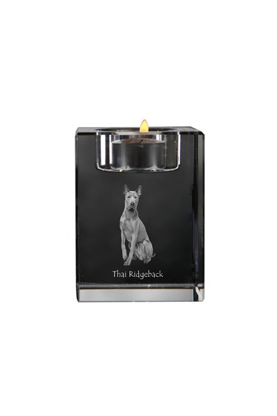 Art - Dog Suport de lumânare din cristal Art-Dog Thai Ridgeback cu gravură de...