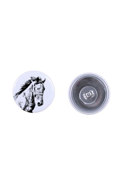 Art - Dog Cercei rotunzi Art-Dog cu cal Mustang și imagine de cal - Metal aco...