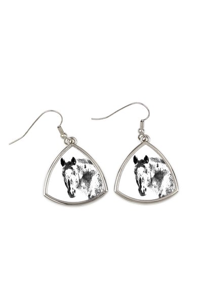 Art - Dog Cercei Art-Dog Appaloosa cu imprimeu de cal - Cercei pendul triungh...