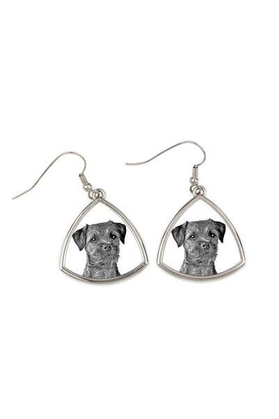 Art - Dog Cercei Art-Dog Border Terrier cu imprimeu de câine - Cercei pendul ...