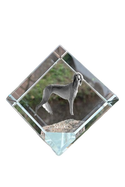 Art - Dog Prespapier cub de cristal Art-Dog Saluki cu gravură de câine - Cris...