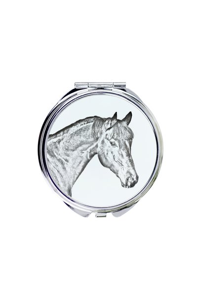 Art - Dog Art-Dog Oglindă de buzunar cu imprimeu cal Bay Horse - Oglindă dubl...
