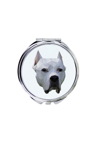 Art - Dog Art-Dog Dogo Argentino Oglindă de buzunar cu design geometric cu câ...