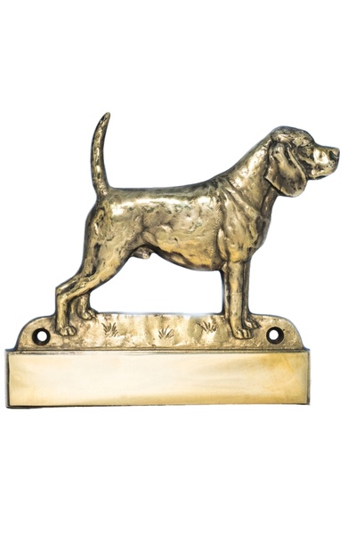 Art - Dog Placă de ușă din alamă Art-Dog Beagle cu gravură inclusă - Placă cu...