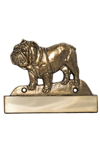 Art - Dog Placă de ușă din alamă cu Bulldog Englez Art-Dog, cu gravură inclusă