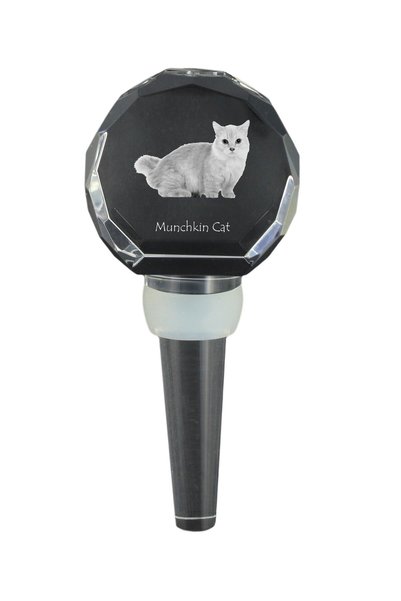 Art - Dog Dop de sticlă din cristal Art-Dog Munchkin Cat cu gravură pisică