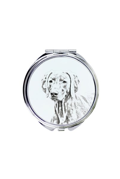 Art - Dog Art-Dog Oglindă de buzunar Weimaraner cu imprimeu de câine - Oglind...