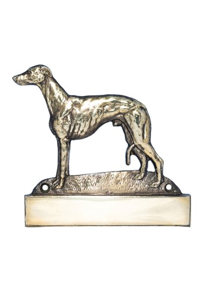 Art - Dog Placă de ușă din alamă Art-Dog Whippet cu gravură inclusă - Placă c...