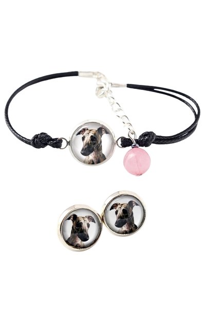 Art - Dog Set brățară și cercei Art-Dog Whippet cu fotografie de câine - lucr...