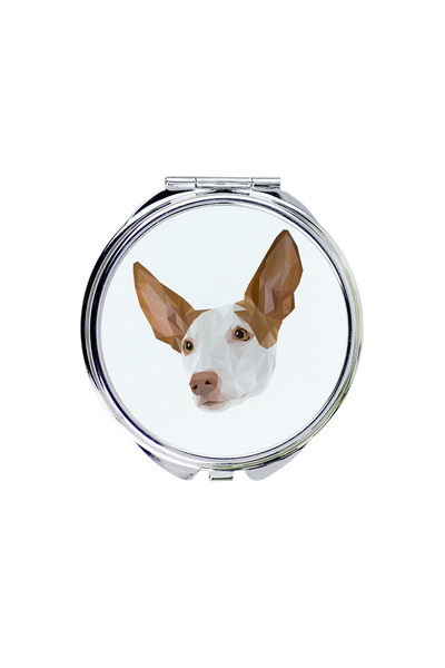 Art - Dog Art-Dog Oglindă de buzunar cu câine Ibizan Hound și design geometri...