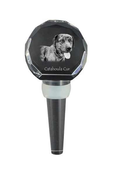 Art - Dog Dop de sticlă din cristal Art-Dog, Câine Leopard Catahoula cu gravu...