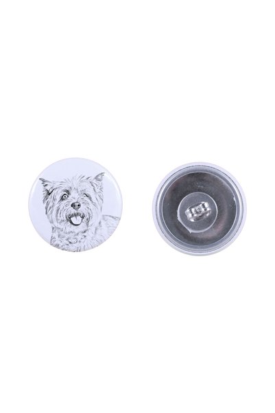 Art - Dog Cercei rotunzi Art-Dog Cairn Terrier cu imagine de câine - Metal ac...