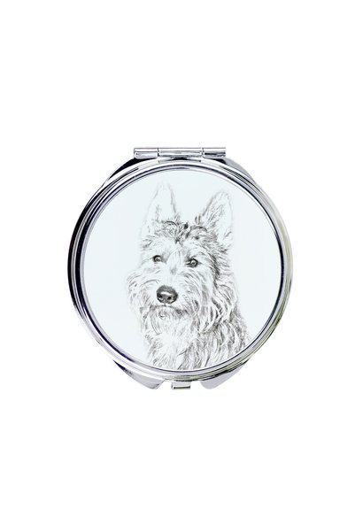 Art - Dog Art-Dog Berger Picard Oglindă de buzunar cu imprimeu de câine - Ogl...