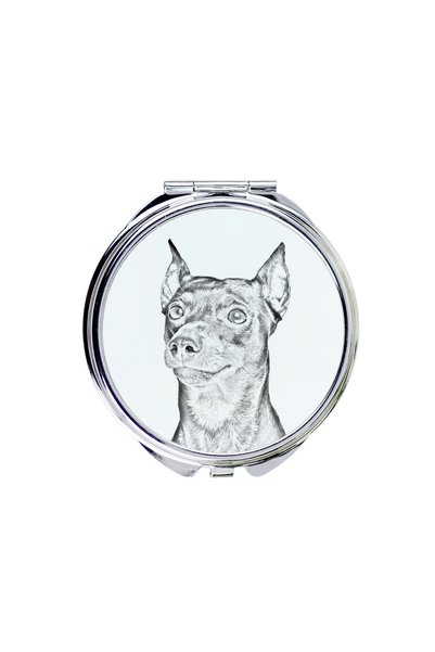 Art - Dog Art-Dog Oglindă de buzunar Pinscher German cu imprimeu de câine - O...