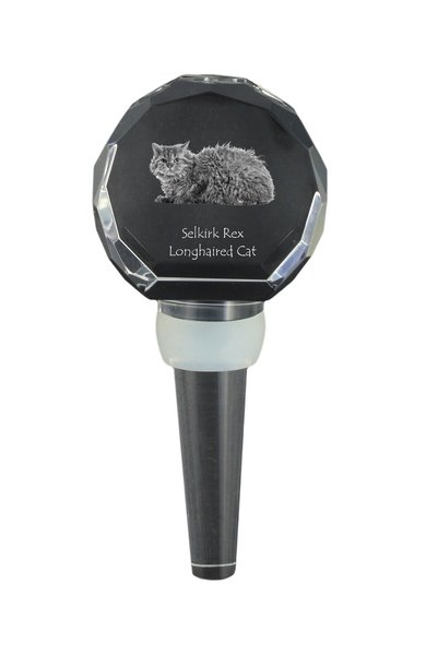 Art - Dog Dop de sticlă din cristal Art-Dog, cu gravură de pisică, pentru pis...