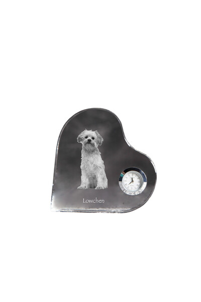 Art - Dog Ceas de cristal Art-Dog Löwchen în formă de inimă cu gravură de câine