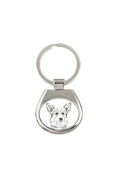 Art - Dog Breloc Art-Dog Pembroke Welsh Corgi cu imprimeu de câine - Stil sch...