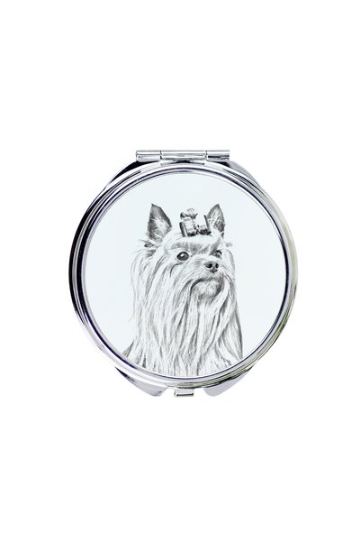 Art - Dog Art-Dog Oglindă de buzunar Yorkshire Terrier cu imprimeu de câine -...