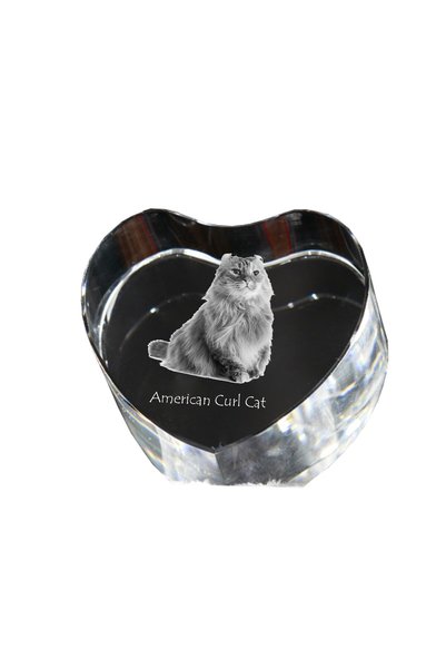 Art - Dog Prespapier Inimă de Cristal Art-Dog American Curl cu Gravură Pisică...