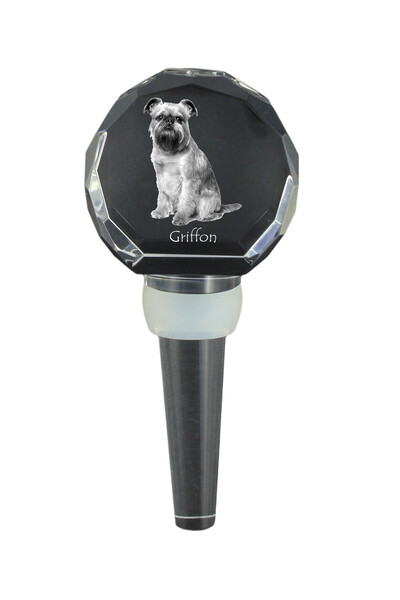 Art - Dog Dop de sticlă din cristal Art-Dog, model Brussels Griffon, cu gravu...