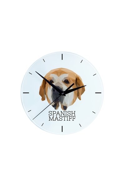 Art - Dog Ceas de perete Art-Dog Mastif Spaniol cu portret geometric de câine...