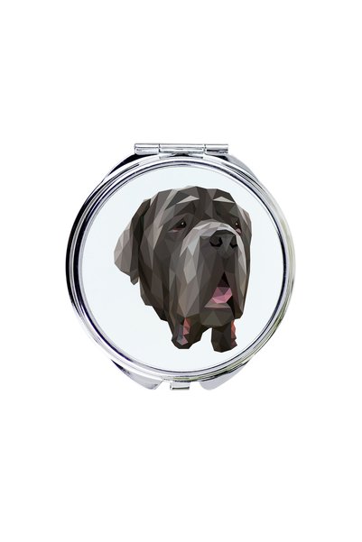 Art - Dog Art-Dog Oglindă de buzunar cu mastif neapolitan și design geometric...