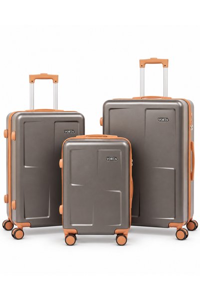 VORTA 3-Piece Luggage Set - 20"/24"/28" ABS Material | Lightweight | Combinat...