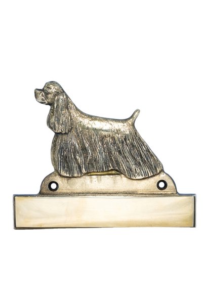 Art - Dog Placă de ușă din alamă Art-Dog American Cocker Spaniel cu gravură i...