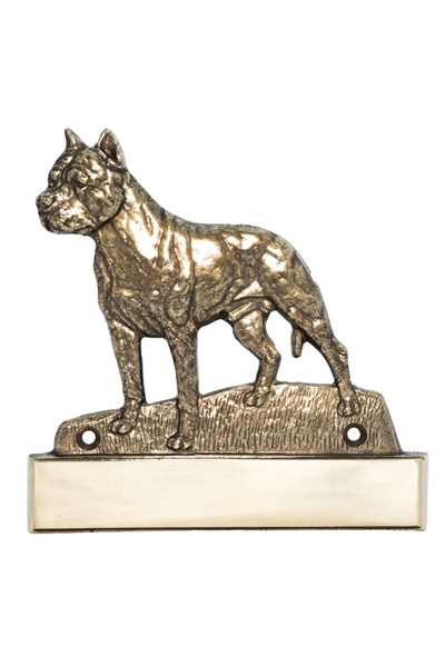 Art - Dog Placă de ușă din alamă Art-Dog American Staffordshire Terrier cu gr...