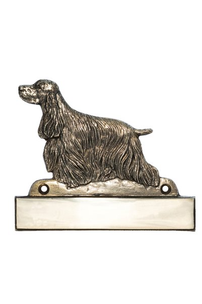 Art - Dog Placă de ușă din alamă Art-Dog Cocker Spaniel Englez cu gravură inc...